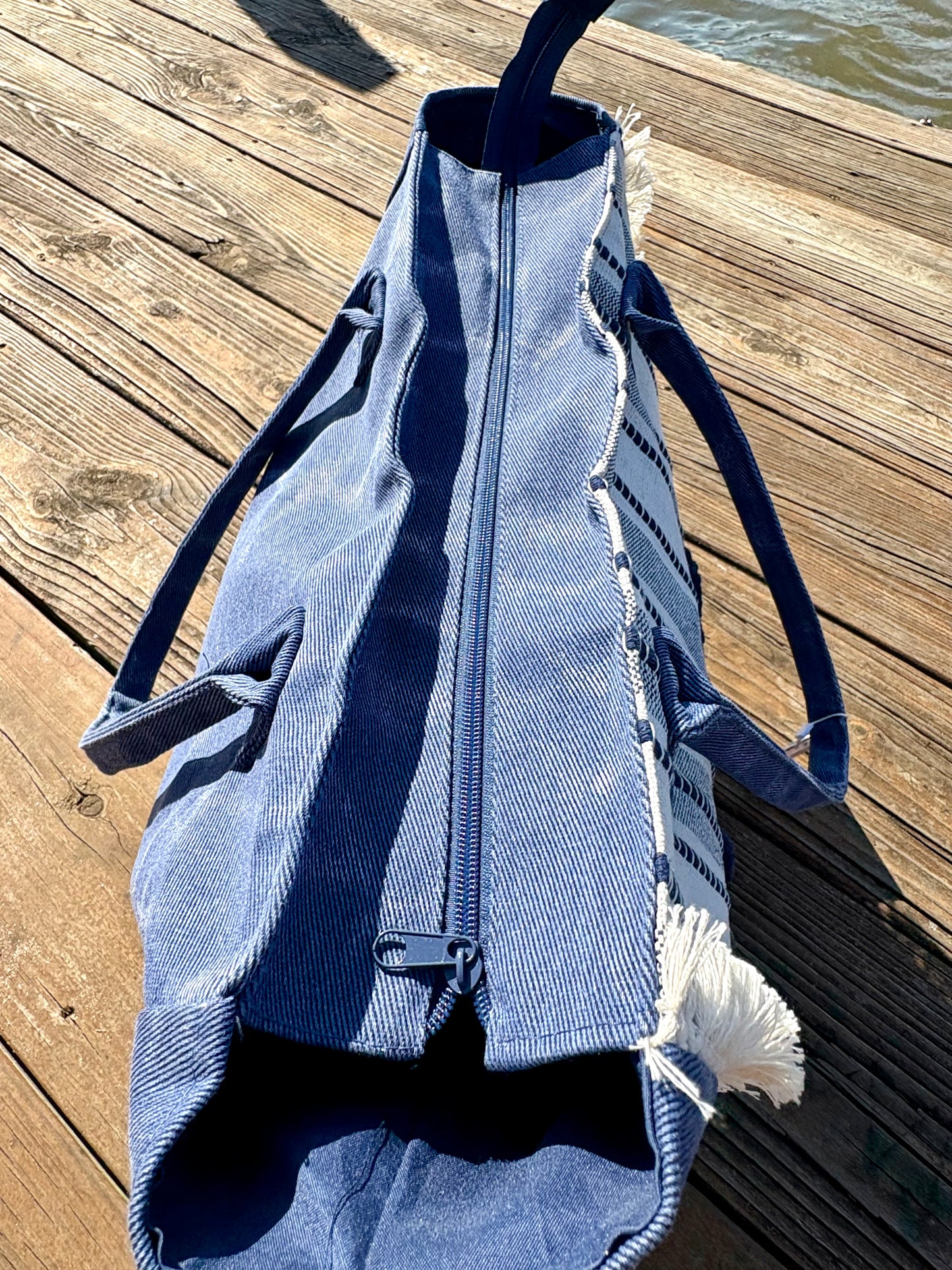 “Sunshine Fringe Beach Tote Bag”