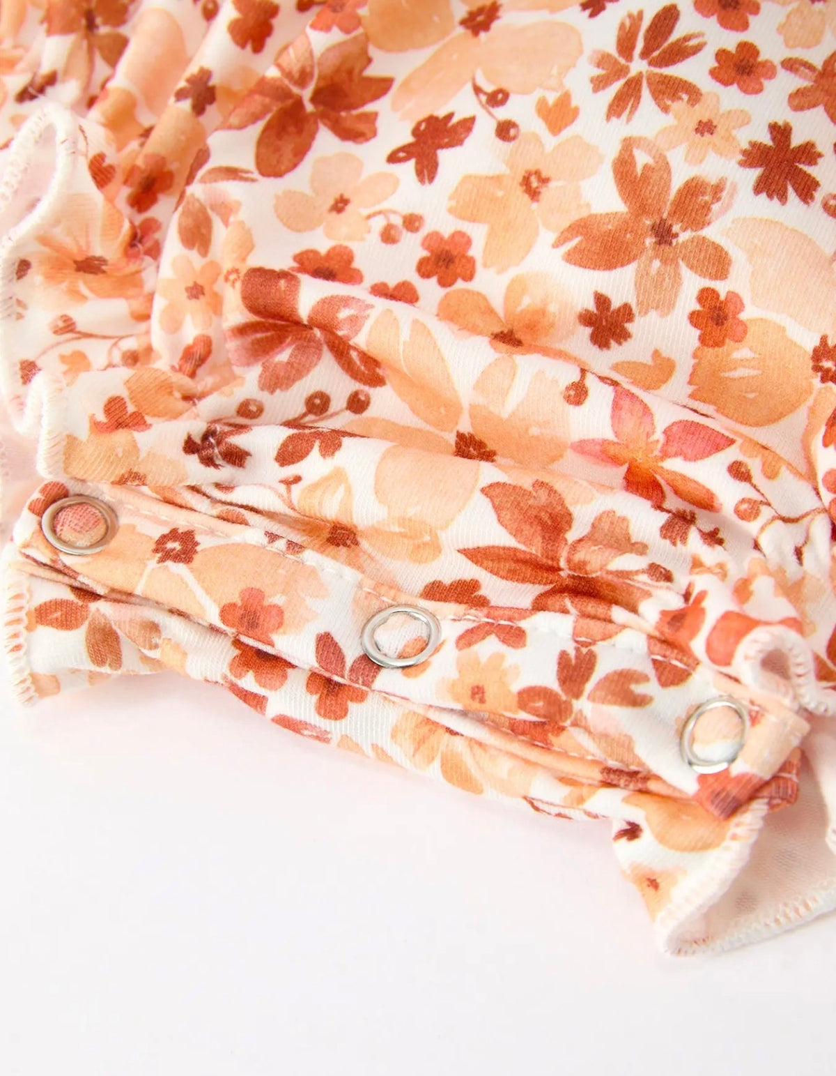 “Fall Rust Floral Baby Romper”