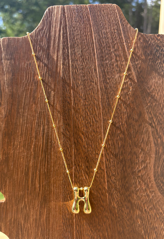 “Alphabet Initial Necklace”