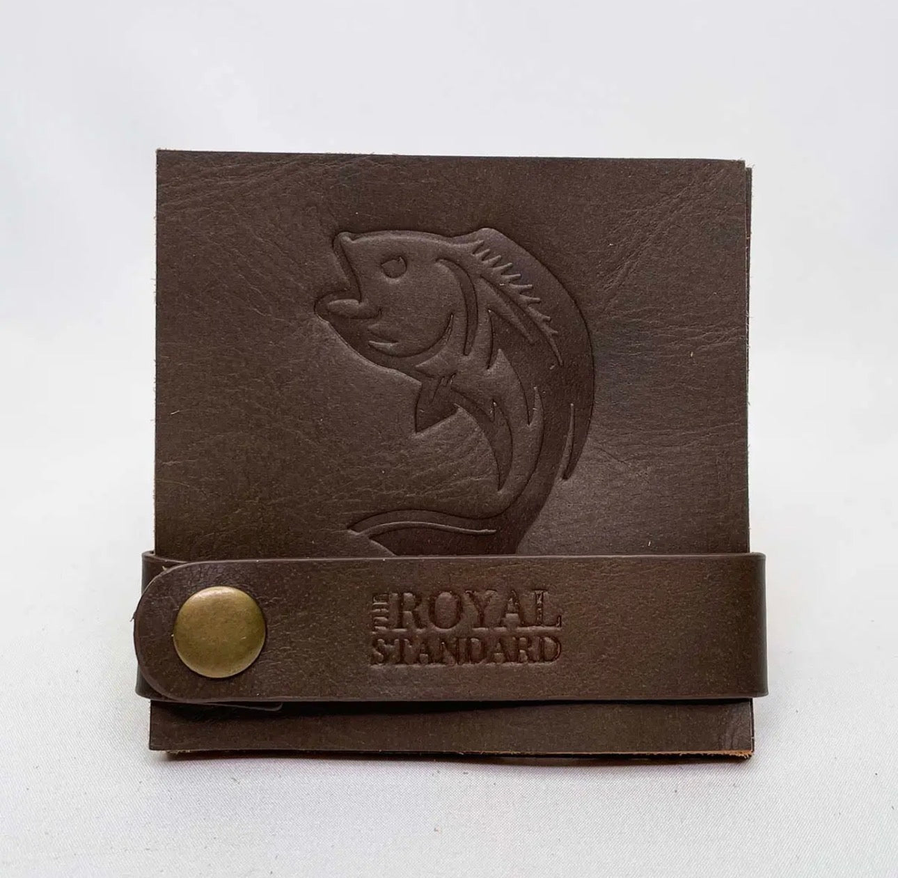 “Fish Leather Embossed Coasters 4x4”