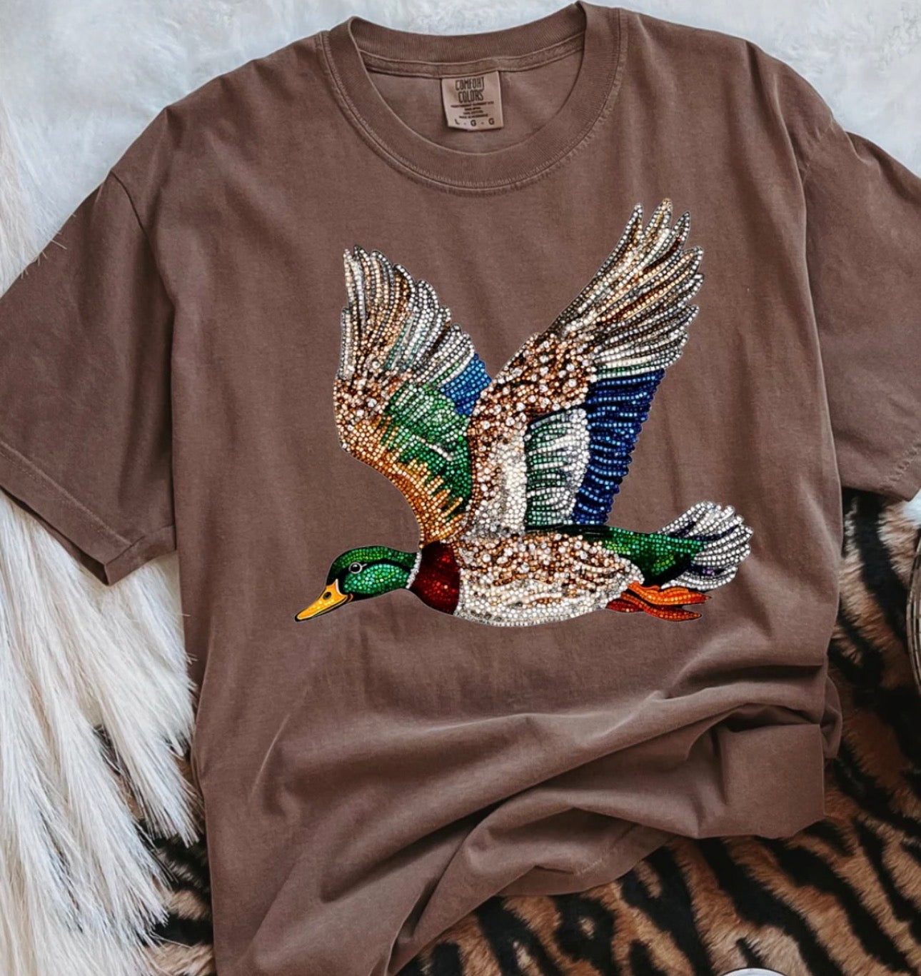 “Rhinestone Mallard Tee”