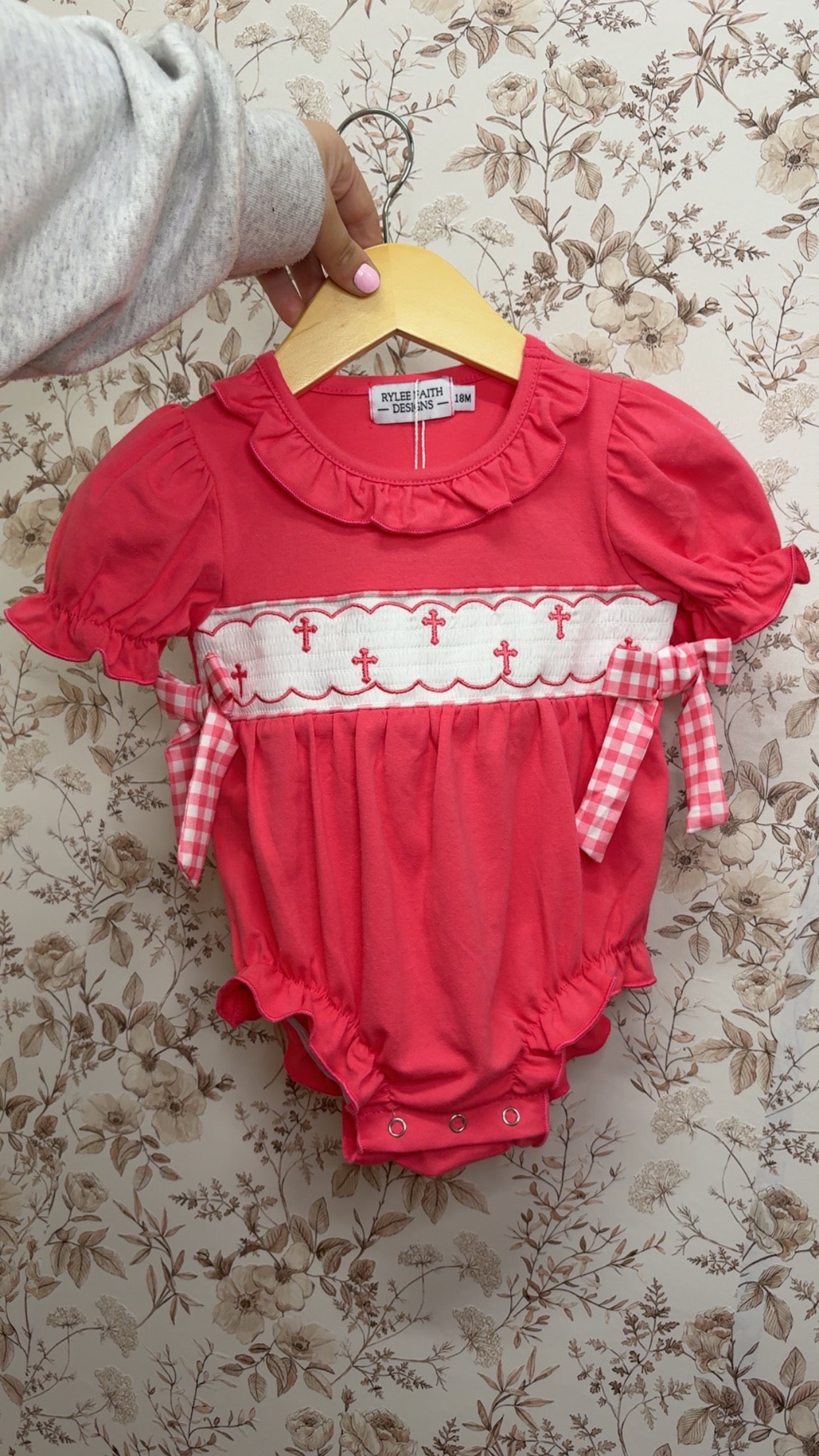 “Hot Pink Smocked Romper”