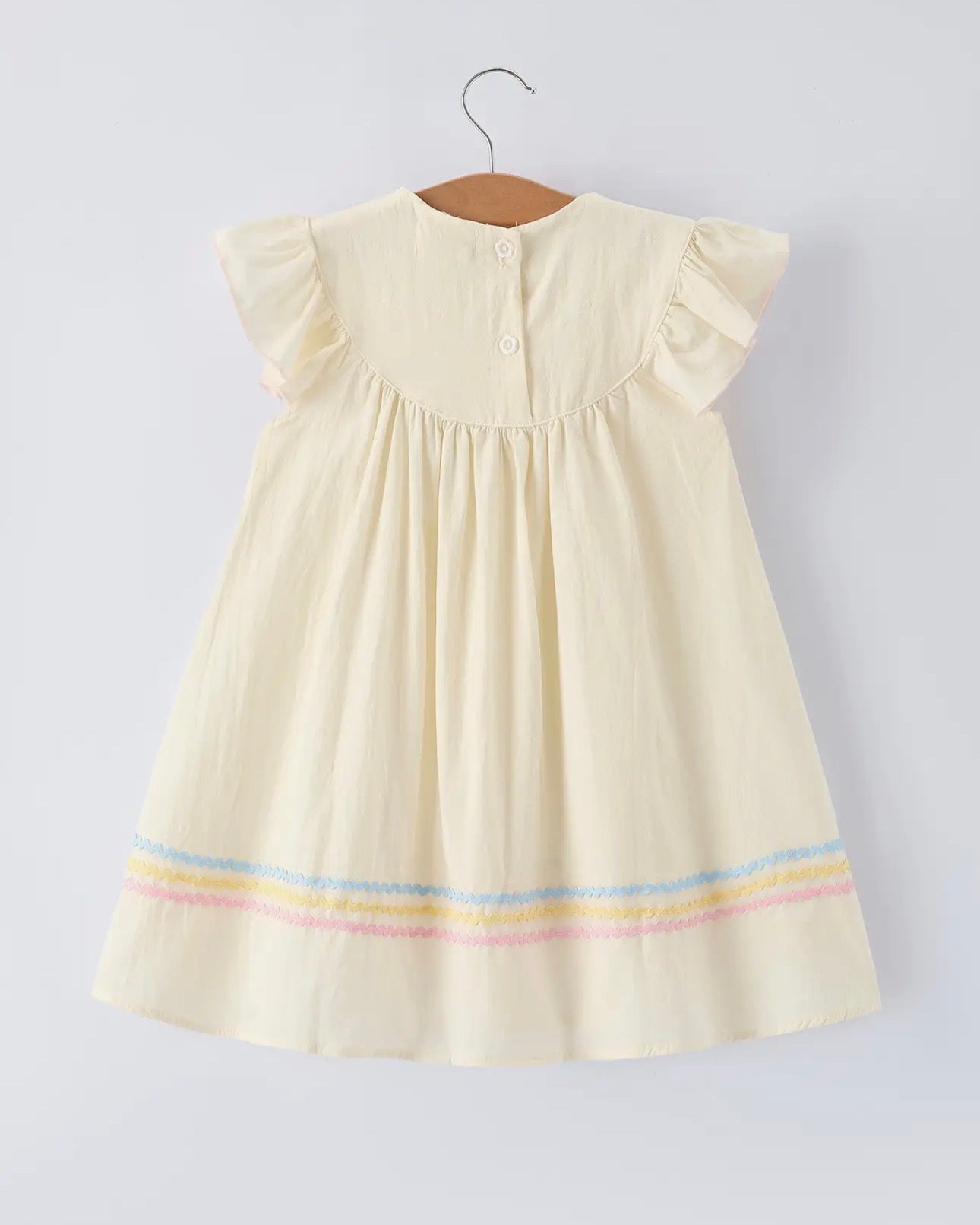 “Sailboat Embroidered Girls Dress”