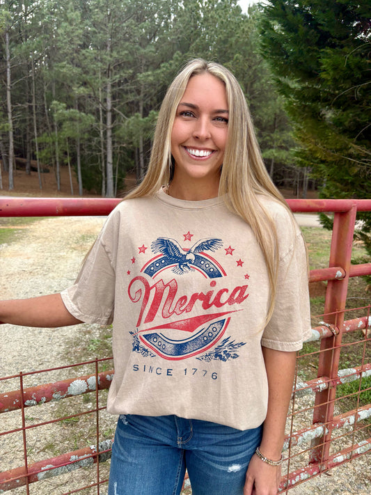 “Merica Oversized Graphic Tee”