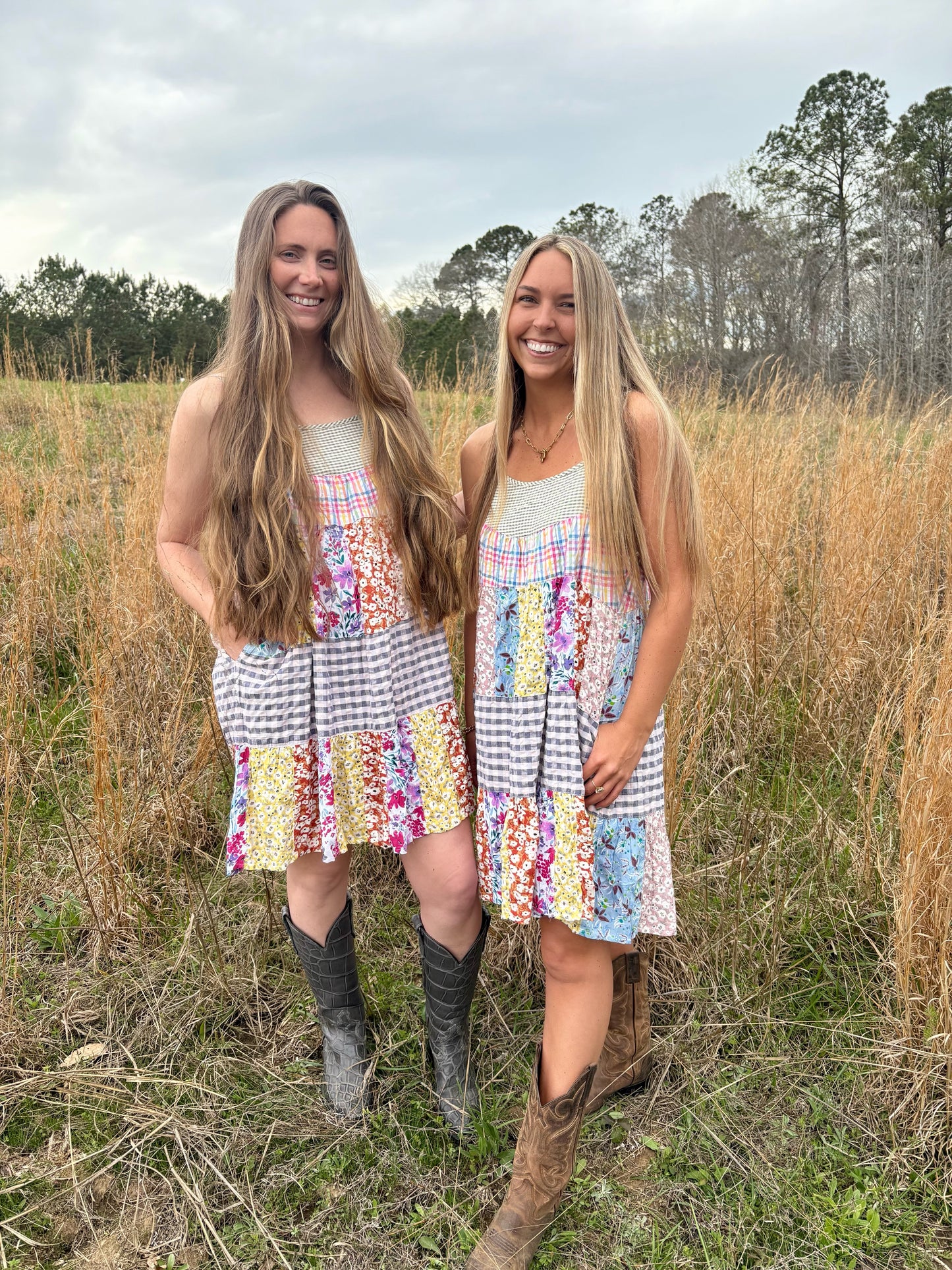 “Boho Floral Spaghetti Dress”