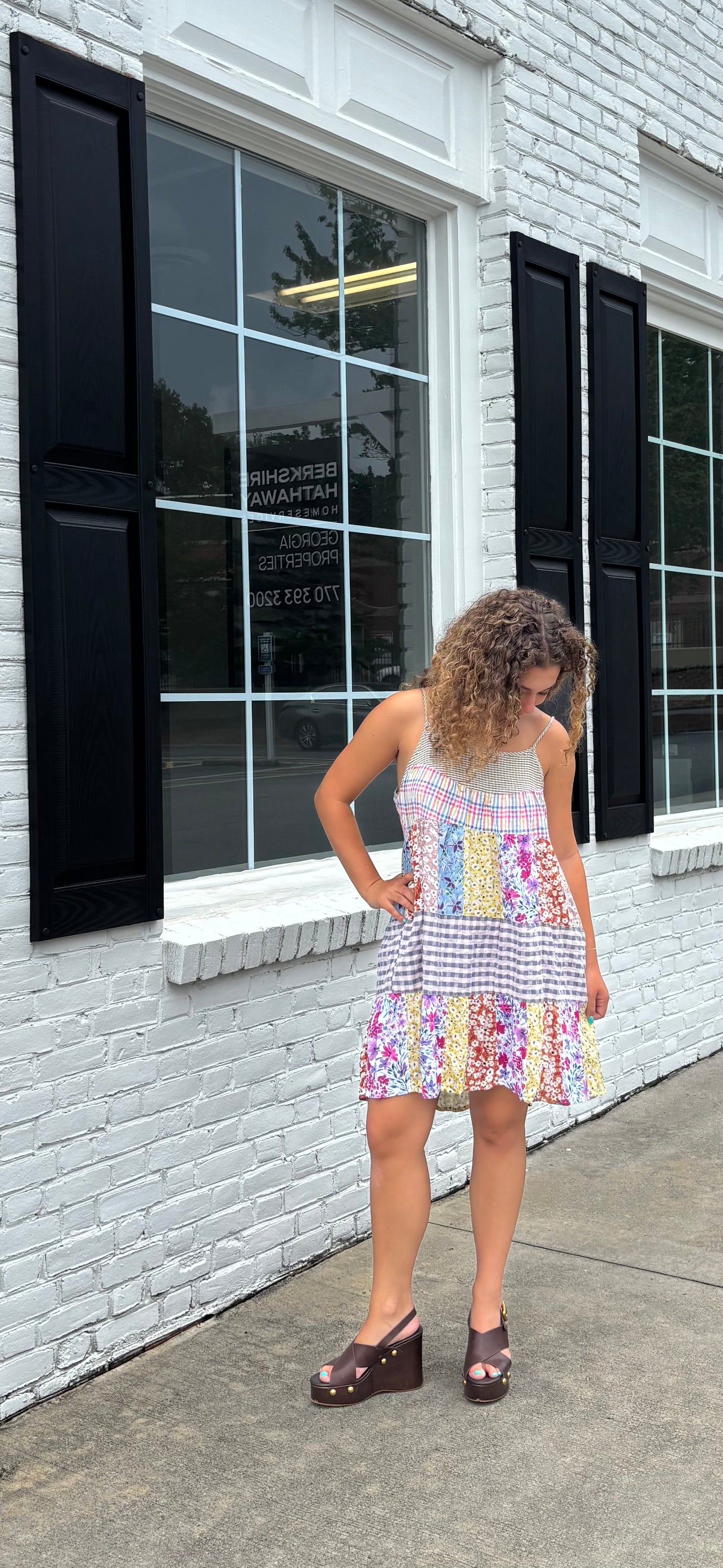 “Boho Floral Spaghetti Dress”