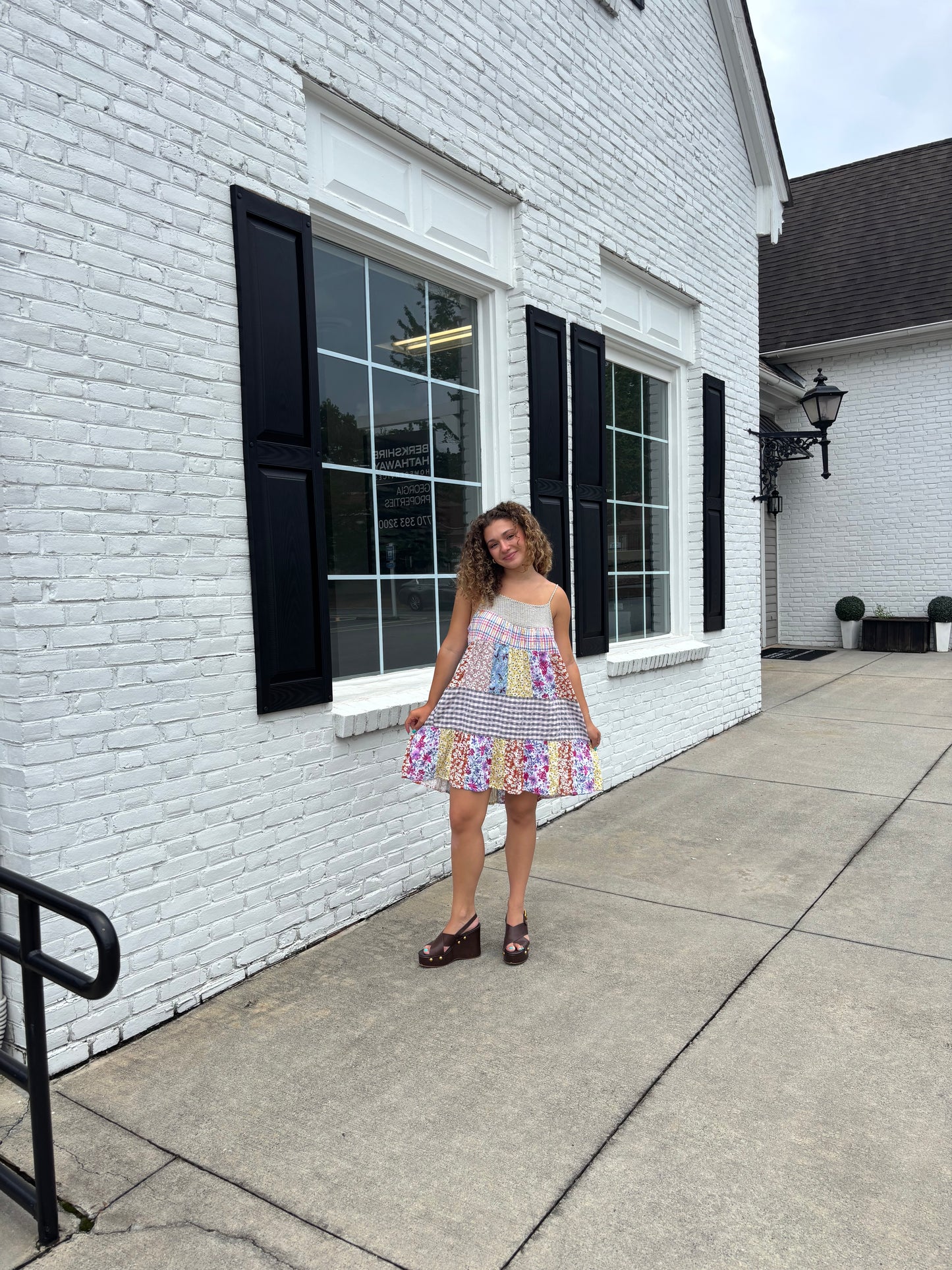 “Boho Floral Spaghetti Dress”