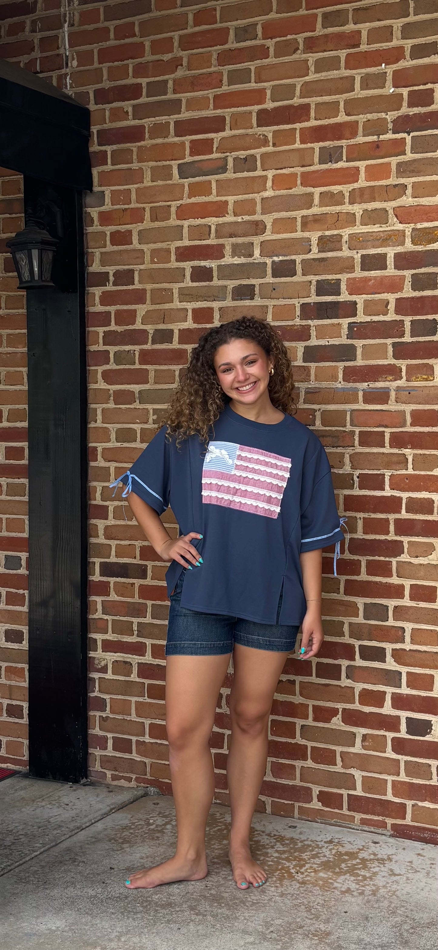 “USA Ribbon Patch Top”