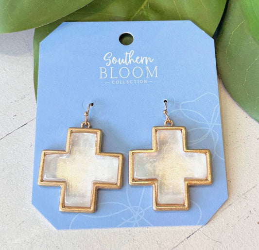“Crossroads Earrings Cream”