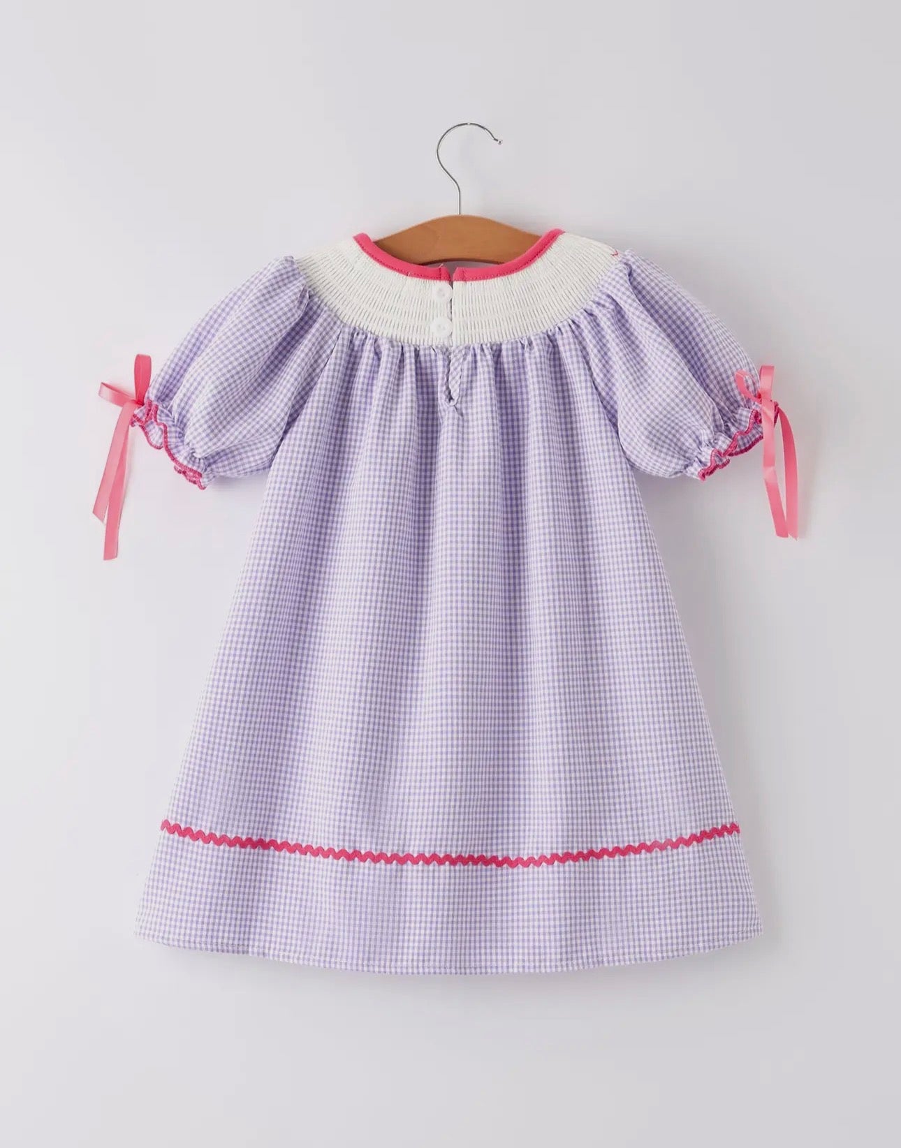 “Spider Smock Embroidery Girls Dress”