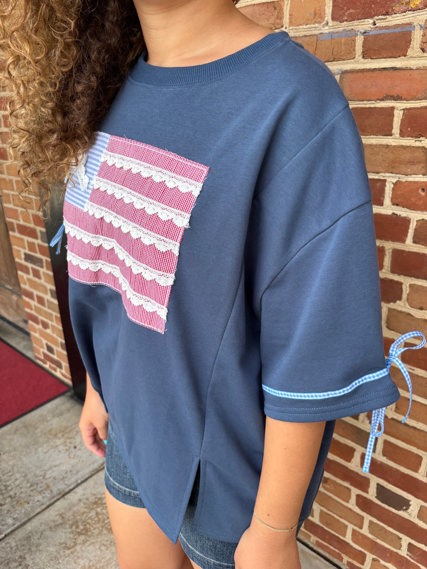 “USA Ribbon Patch Top”