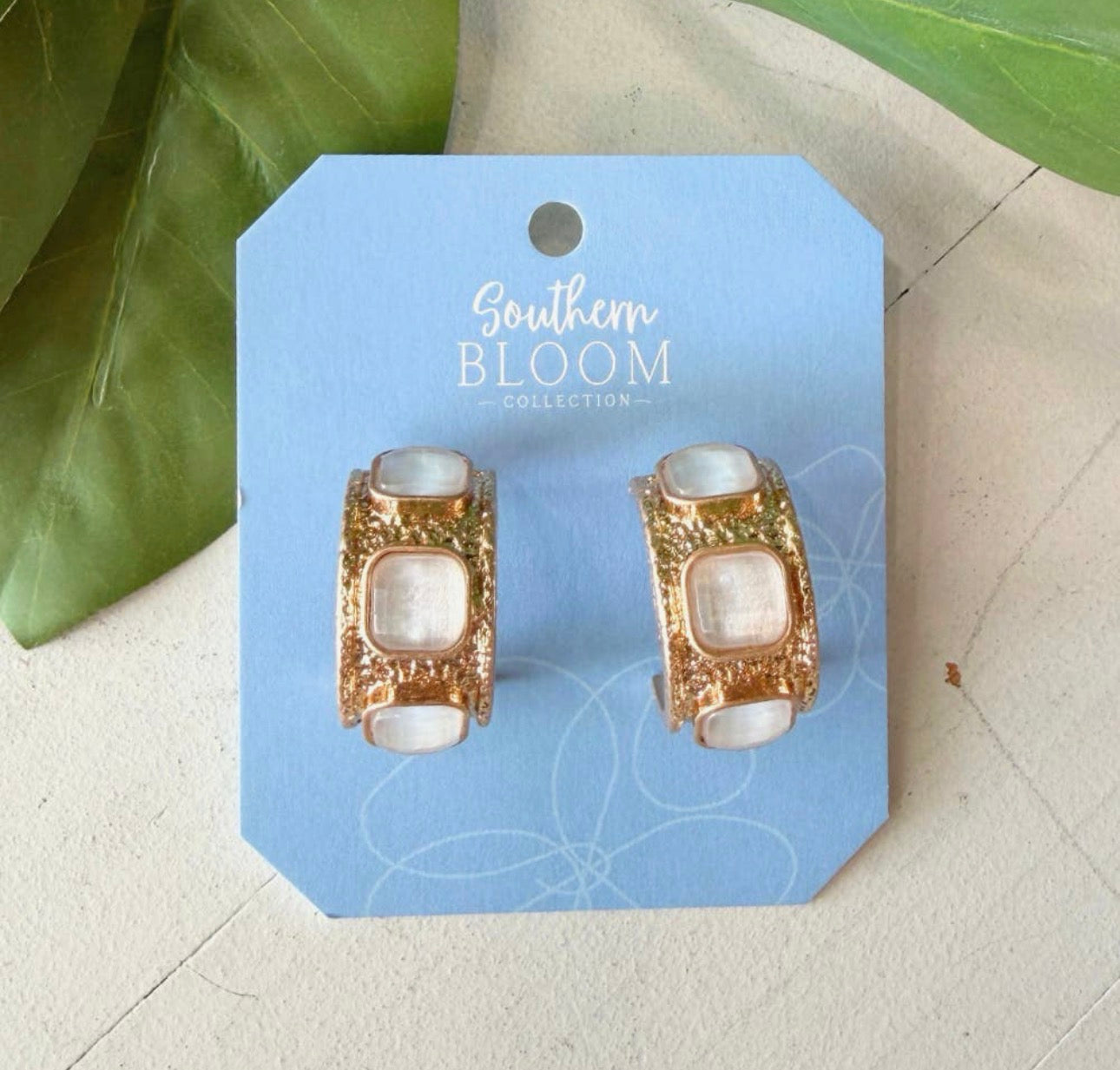 “Palazzo Stone Hoops Cream”