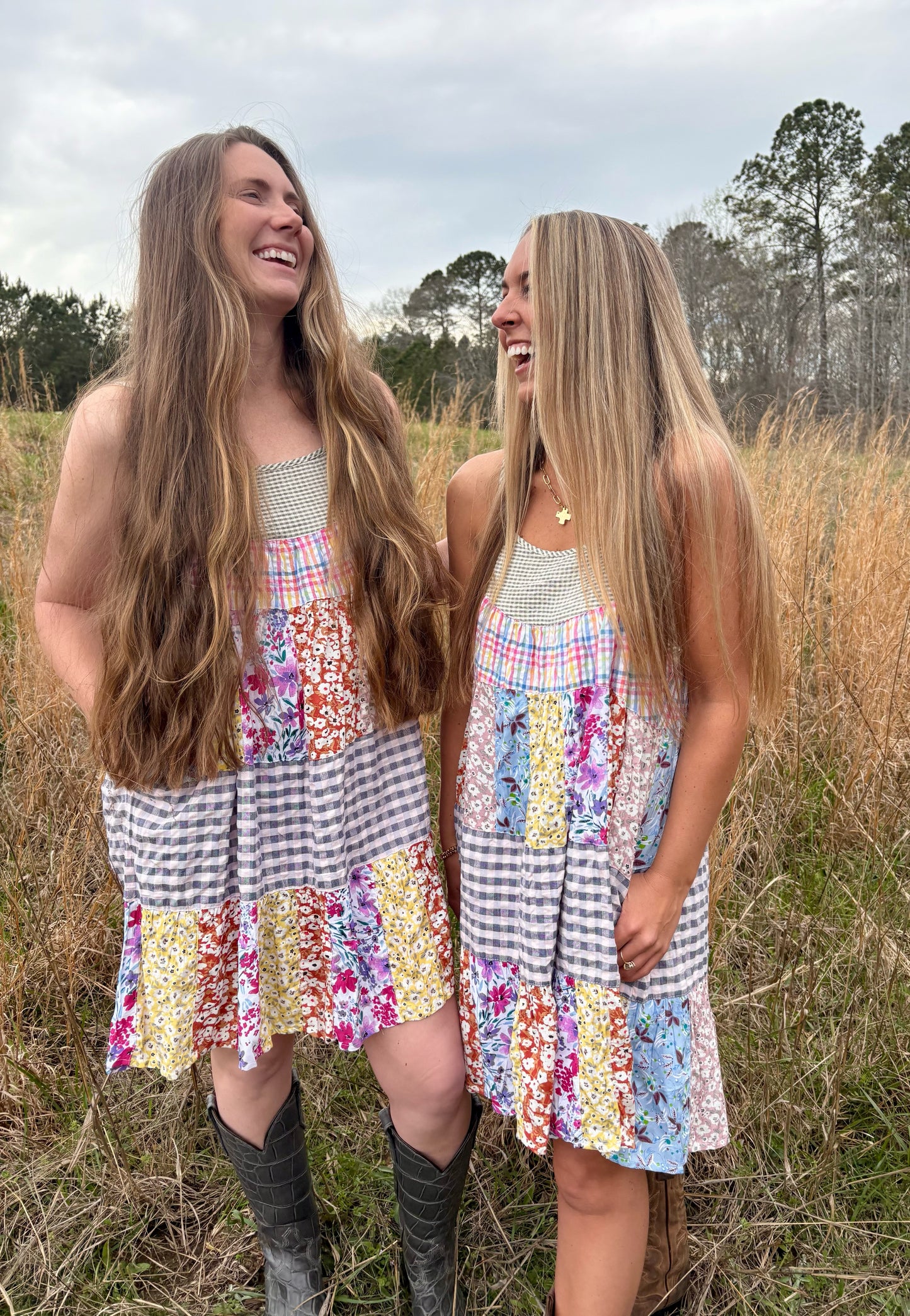 “Boho Floral Spaghetti Dress”