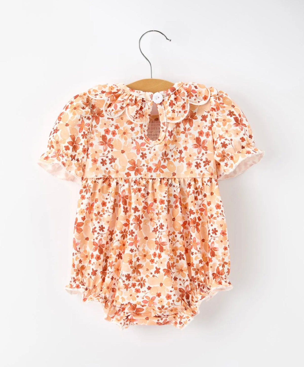 “Fall Rust Floral Baby Romper”